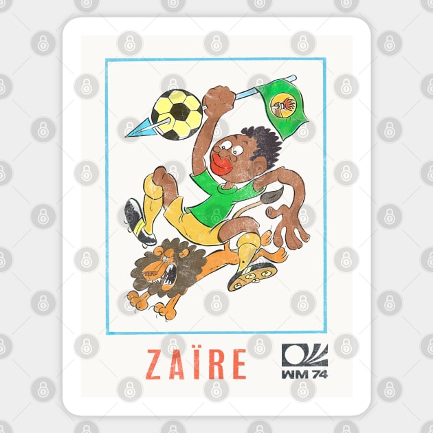 Zaire / 70s Football Retro Fan Design Sticker by DankFutura